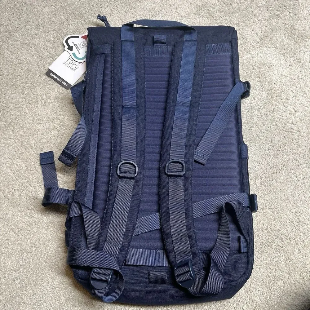 NEW Topo Designs Rover Pack Tech Backpack 24L. Navy Blue Laptop Comupter Bag NWT